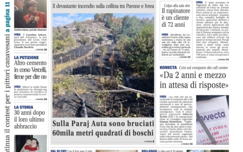 Il Giornale di Ivrea è oggi in edicola, mercoledì 22 luglio