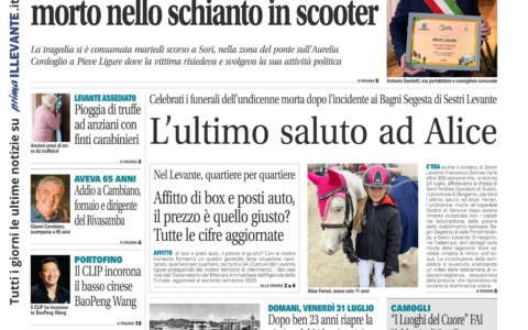 Il Nuovo Levante da oggi in edicola