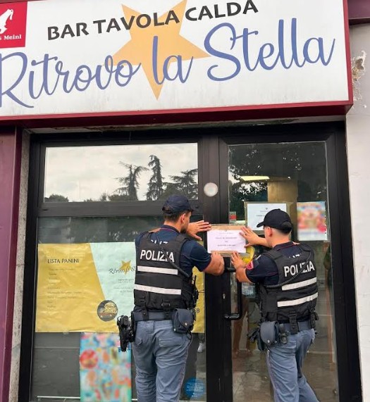 Il Questore chiude il bar «La Stella» per 15 giorni