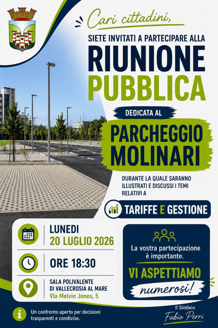 Incontro pubblico a Vallecrosia al Mare per il Parcheggio Molinari
