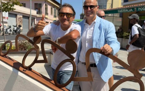 La nuova Piazza della Libertà di Poggio monumento alla Classicissima Milano-Sanremo