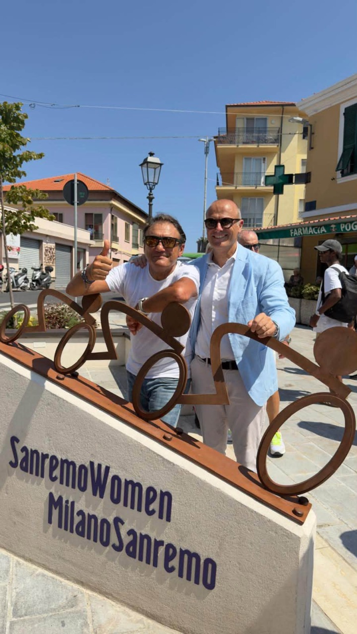 La nuova Piazza della Libertà di Poggio monumento alla Classicissima Milano-Sanremo
