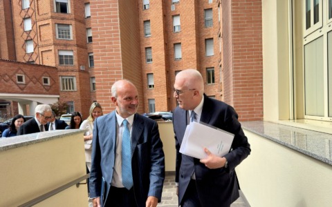 Ministro della Salute Schillaci in visita agli Spedali Civili di Brescia