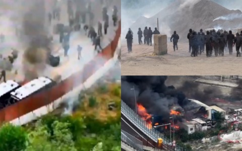 No Tav, incappucciati assaltano i cantieri in Val di Susa: scontri con le forze dell’ordine, lancio di bombe carta e razzi