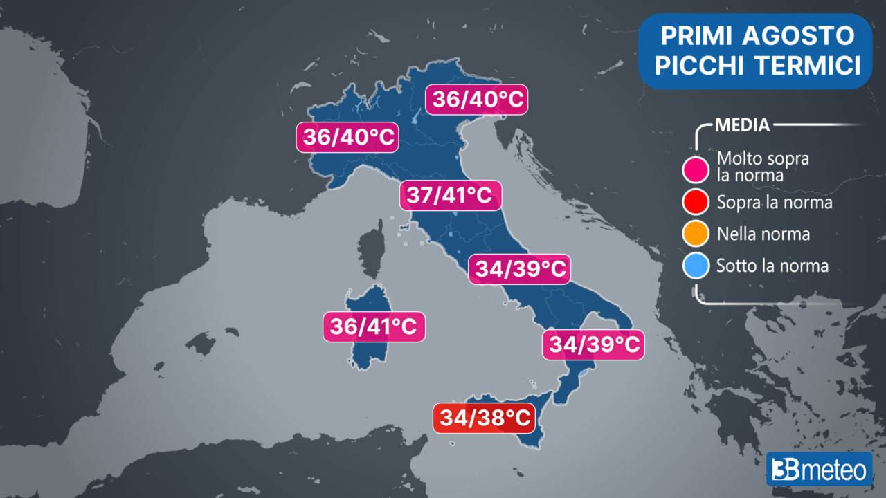 Nuova ondata di caldo africano sull’Italia: al Centro-Nord temperature oltre i 40 gradi