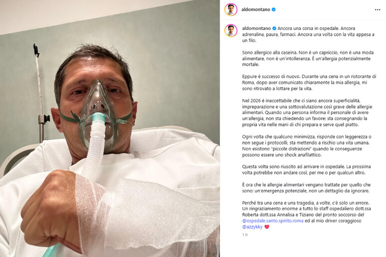 Paura per Aldo Montano, l’ex campione ricoverato per shock anafilattico