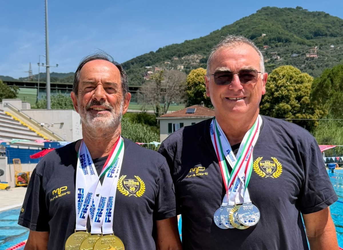 Rapallo Nuoto protagonista ai Campionati Italiani Master: tre ori per Tubino e tre argenti per Barbagelata