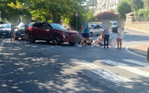Scontro auto moto sulla via Romana