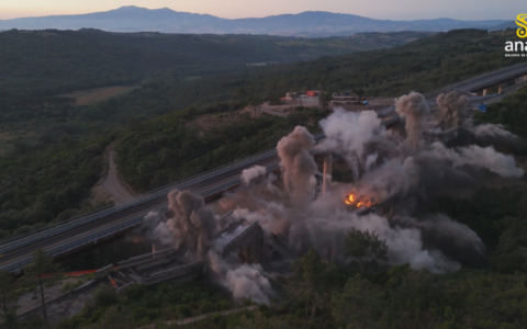 Siena-Grosseto, demolito il viadotto San Lorenzo – GUARDA IL VIDEO