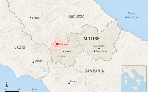 Terremoto di magnitudo 4,1 in Molise: paura nella notte, gente in strada