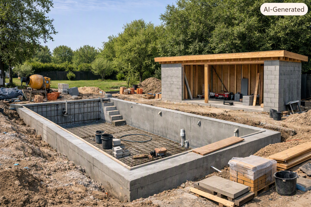 Voleva farsi la piscina in casa, cantiere bloccato dal Municipio