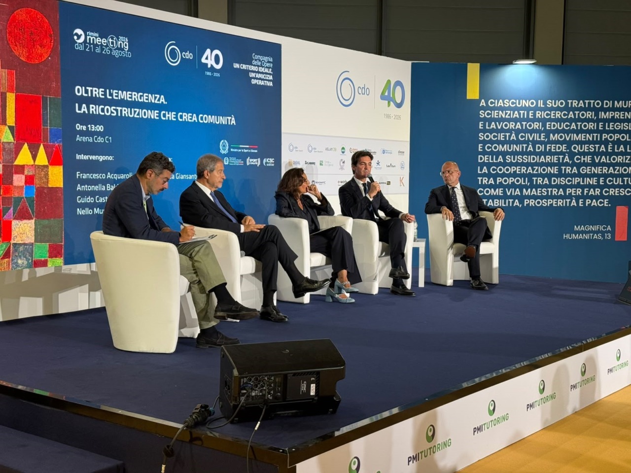 Il governatore Acquaroli al Meeting di Rimini: “Ricostruzione è occasione per restituire sicurezza e futuro alle comunità colpite”