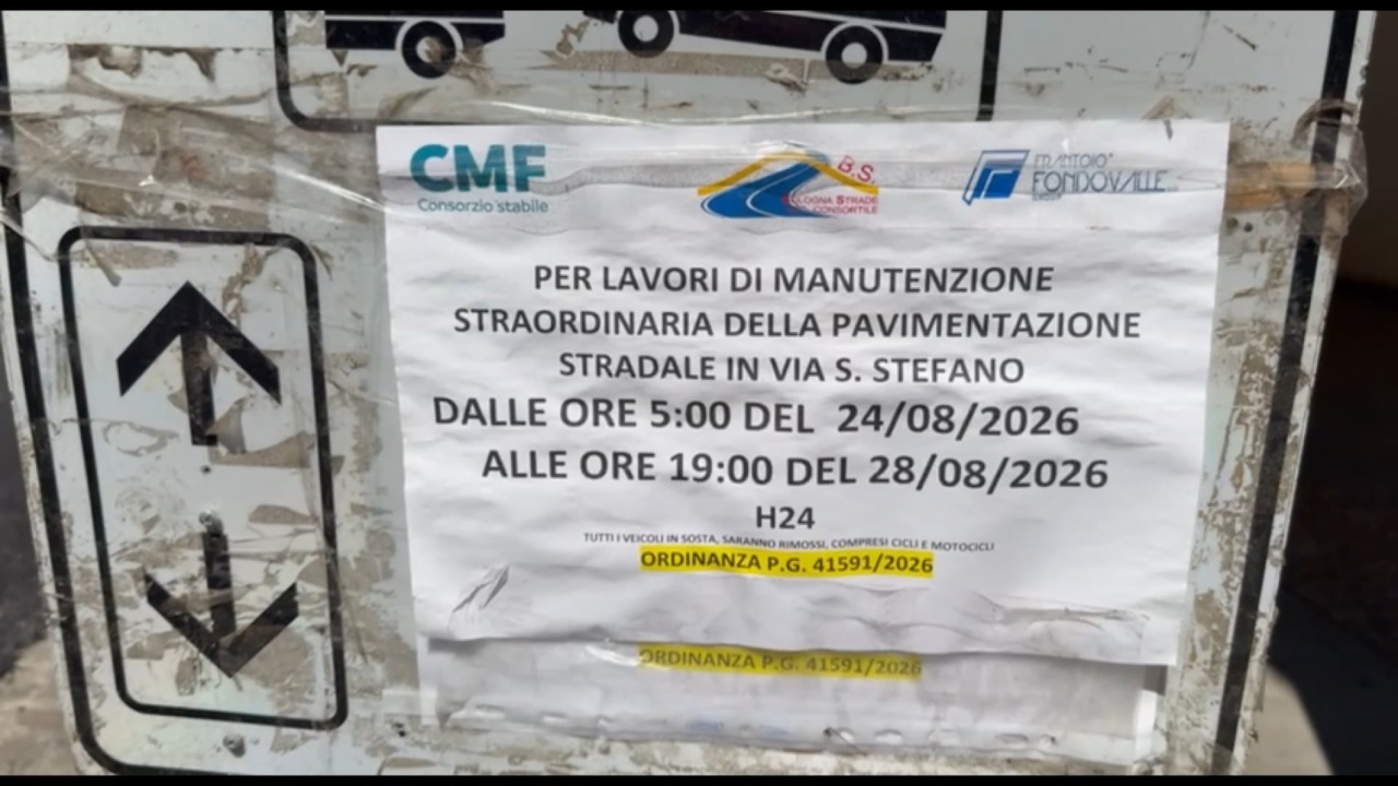Bologna: asfaltatura per via Santo Stefano e via Farini