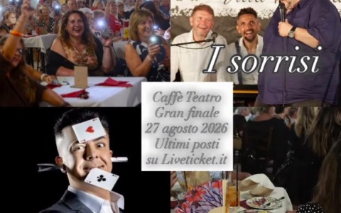 “Caffè Teatro” a Polverigi, giovedì 27 ultima serata con la magia del Campione Italiano Lupis e il sorriso di Sprovieri. èTV Media Partner