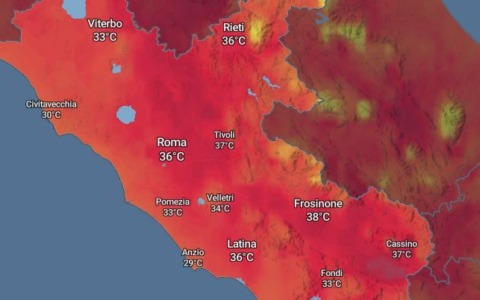 Emergenza caldo a Roma e nel Lazio: nuovo bollino rosso e picchi fino a 39 gradi
