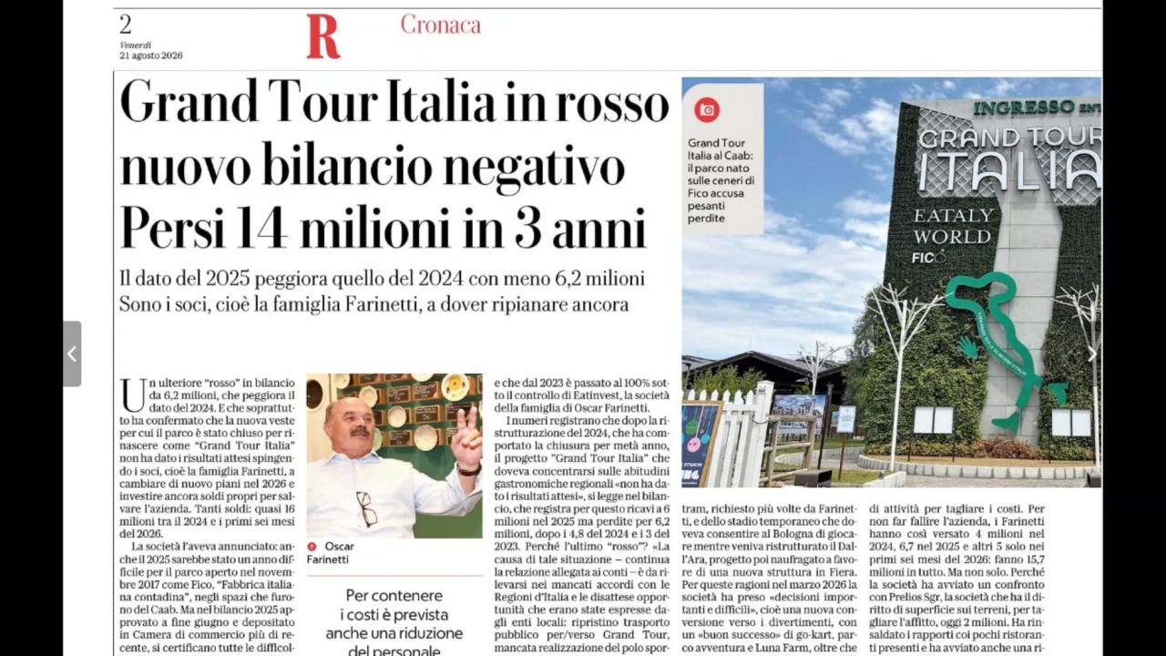 Non decolla, anzi, affonda, Grand Tour Italia. E noi lo avevamo detto