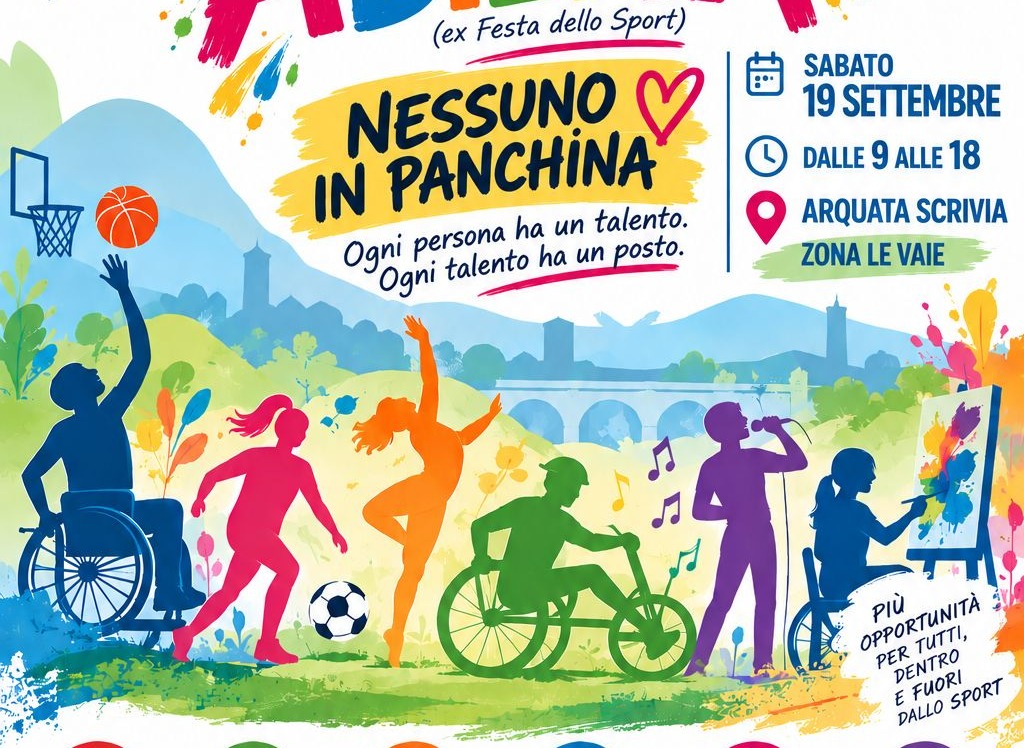 Sabato ad Arquata Scrivia il Festival delle Abilità, all’insegna dello sport e dell’inclusione