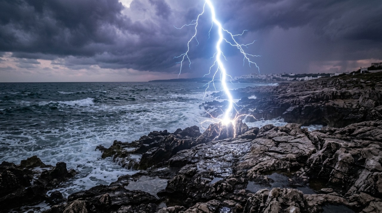 Settantenne muore folgorato da un fulmine sulla costa di Ostuni