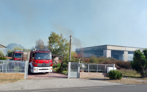 Vasto incendio di vegetazione a Borgo San Michele