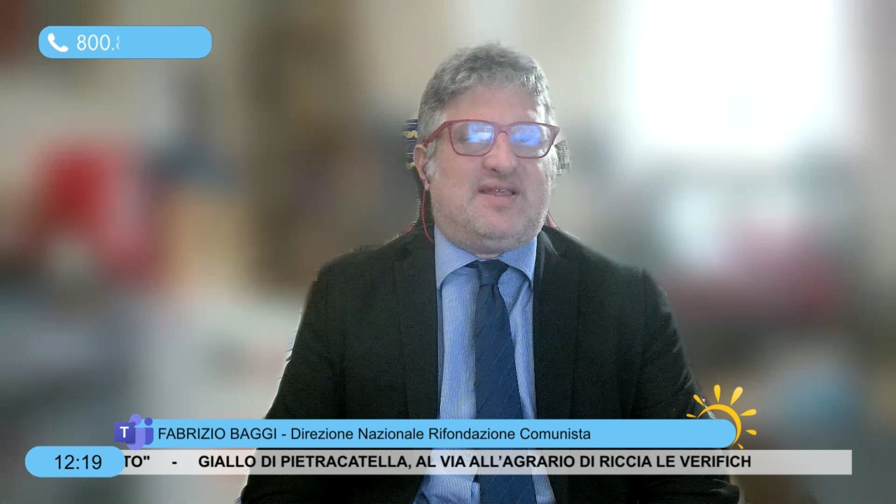 Baggi (Rifondazione): “Sicurezza: servono risposte concrete, non propaganda”