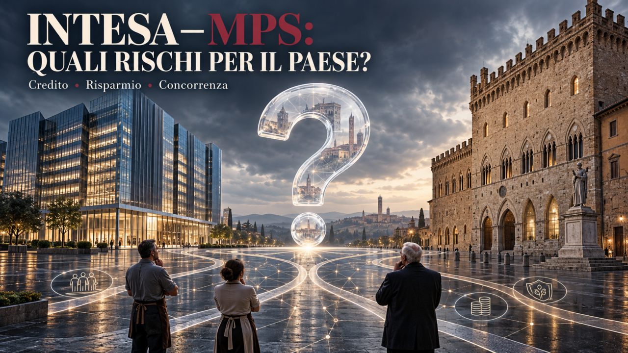 Intesa Sanpaolo–MPS, i sei rischi di una concentrazione che ridisegna il sistema bancario