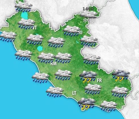 Scatta l’allerta gialla per temporali, grandinate e vento forte